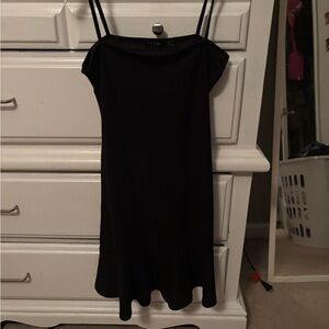 Black Nasty Gal dress with ruffle